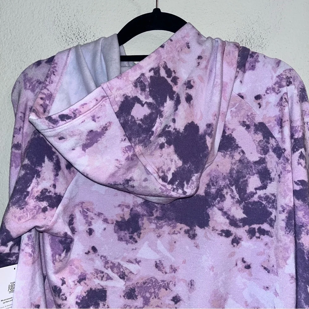 Athleta Girl Tye Die In Your Element‎ Hoodie 2.0 in Moonstone Pink Size 16
